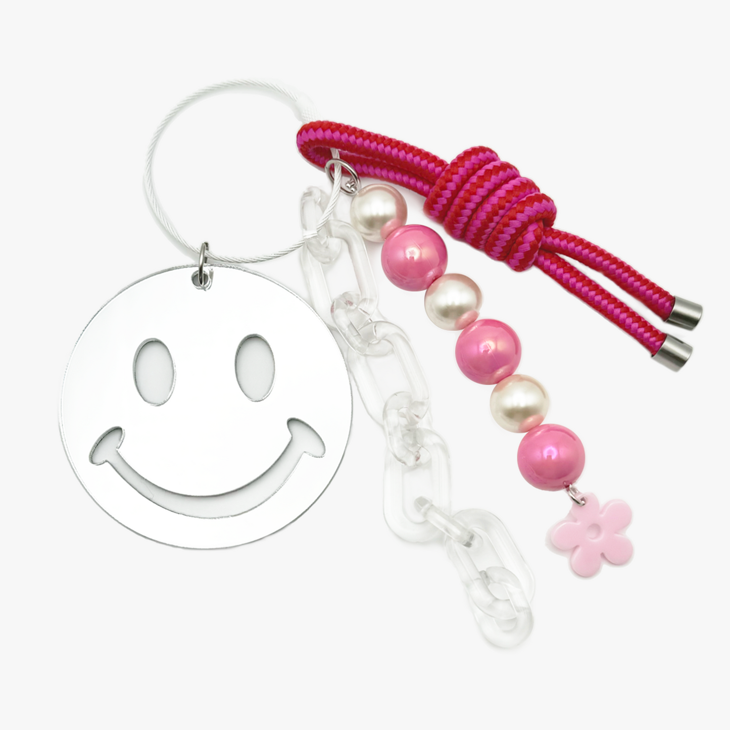 Glitter Smiley Charm