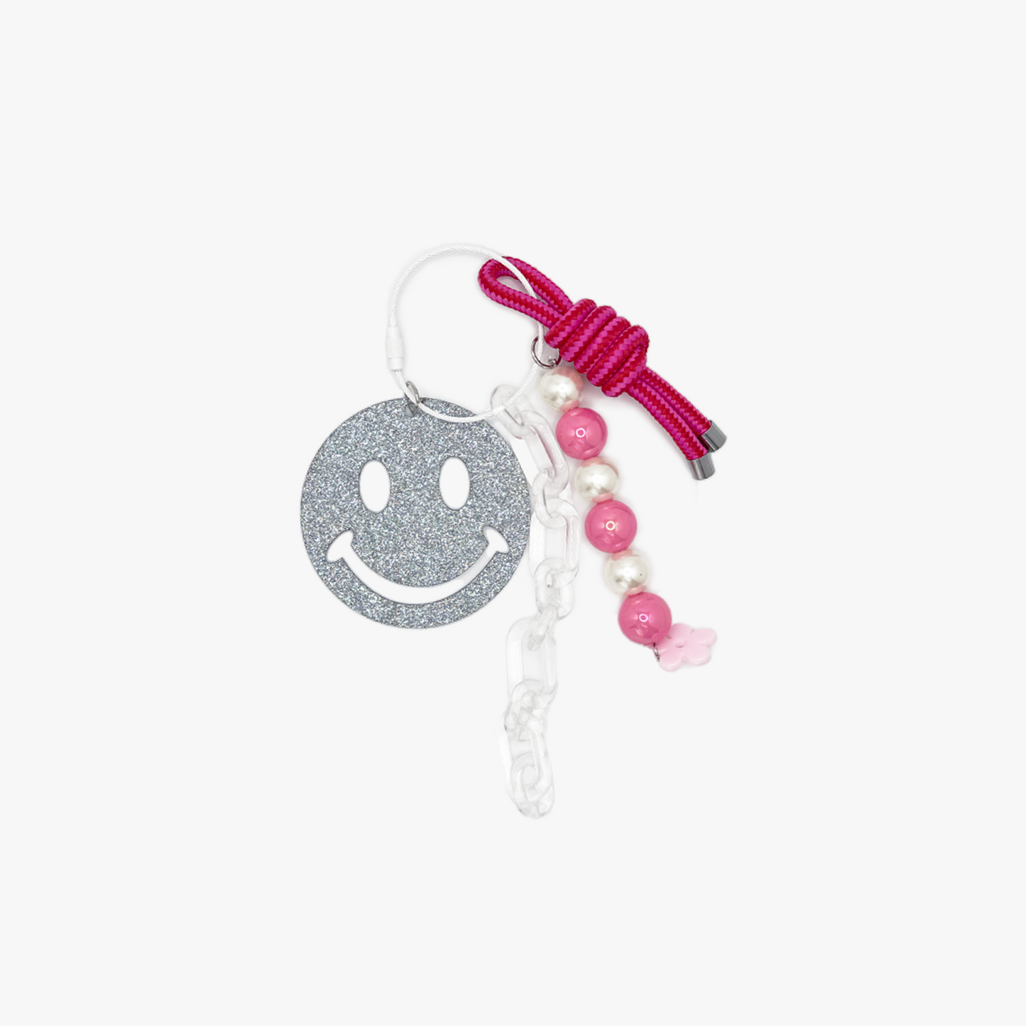 Glitter Smiley Charm