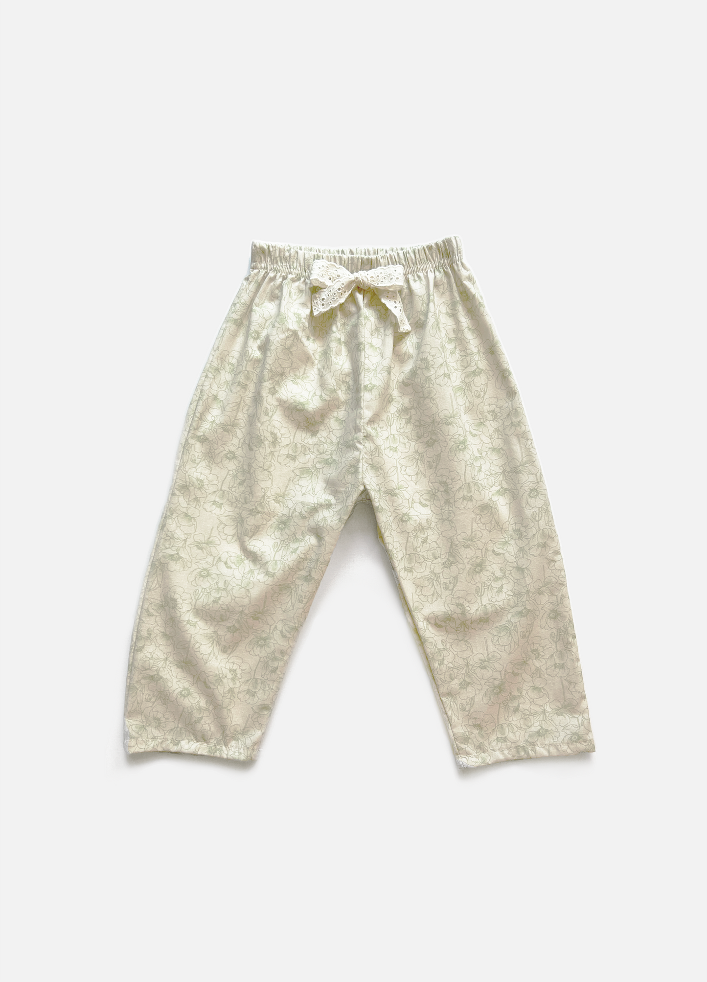Tea Green Floral Pants