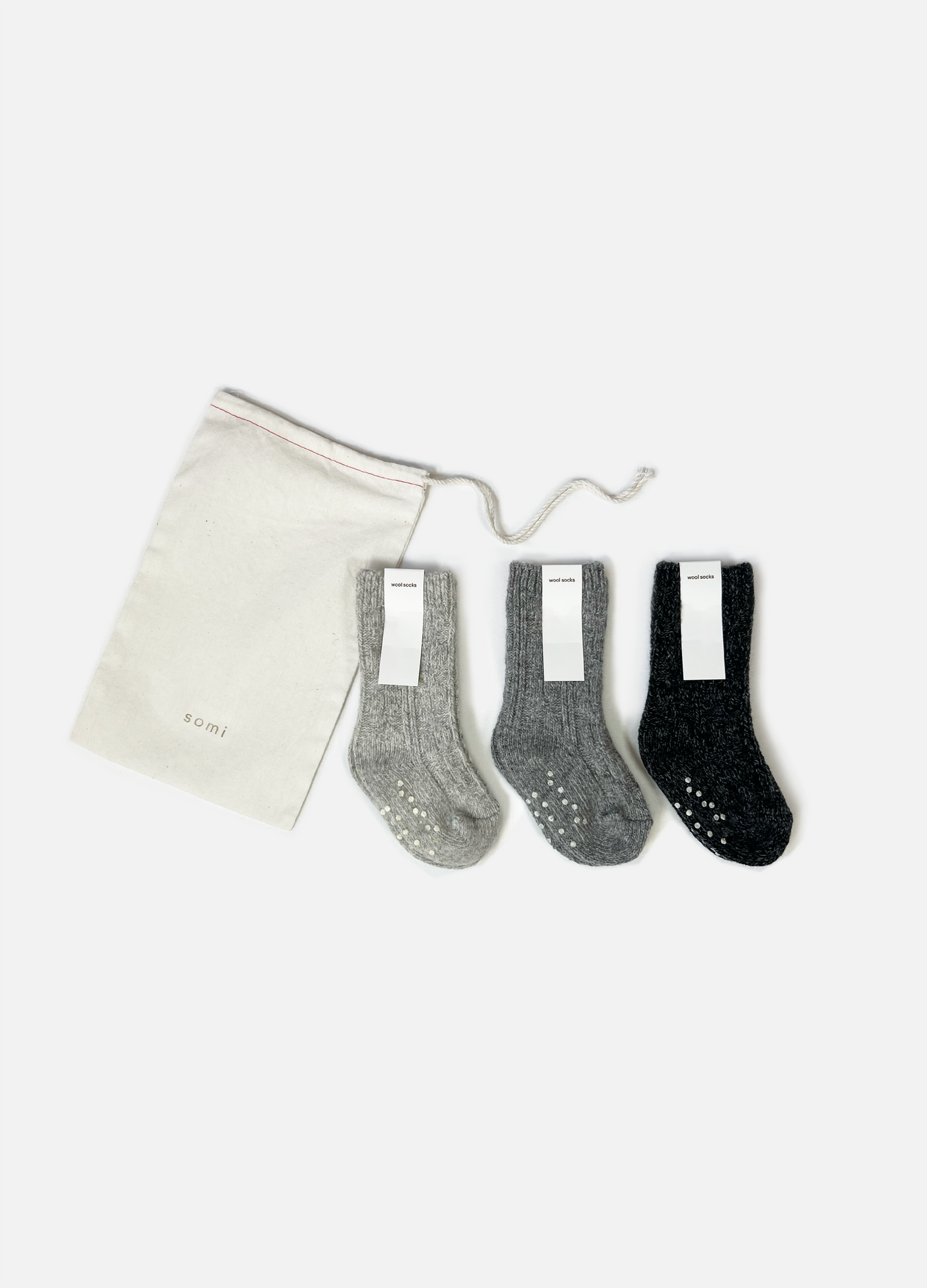 Cable Wool Socks Set (Set of 3)