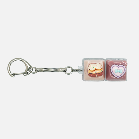 2 Keycap Keychain (Cupcake, Heart Cake)