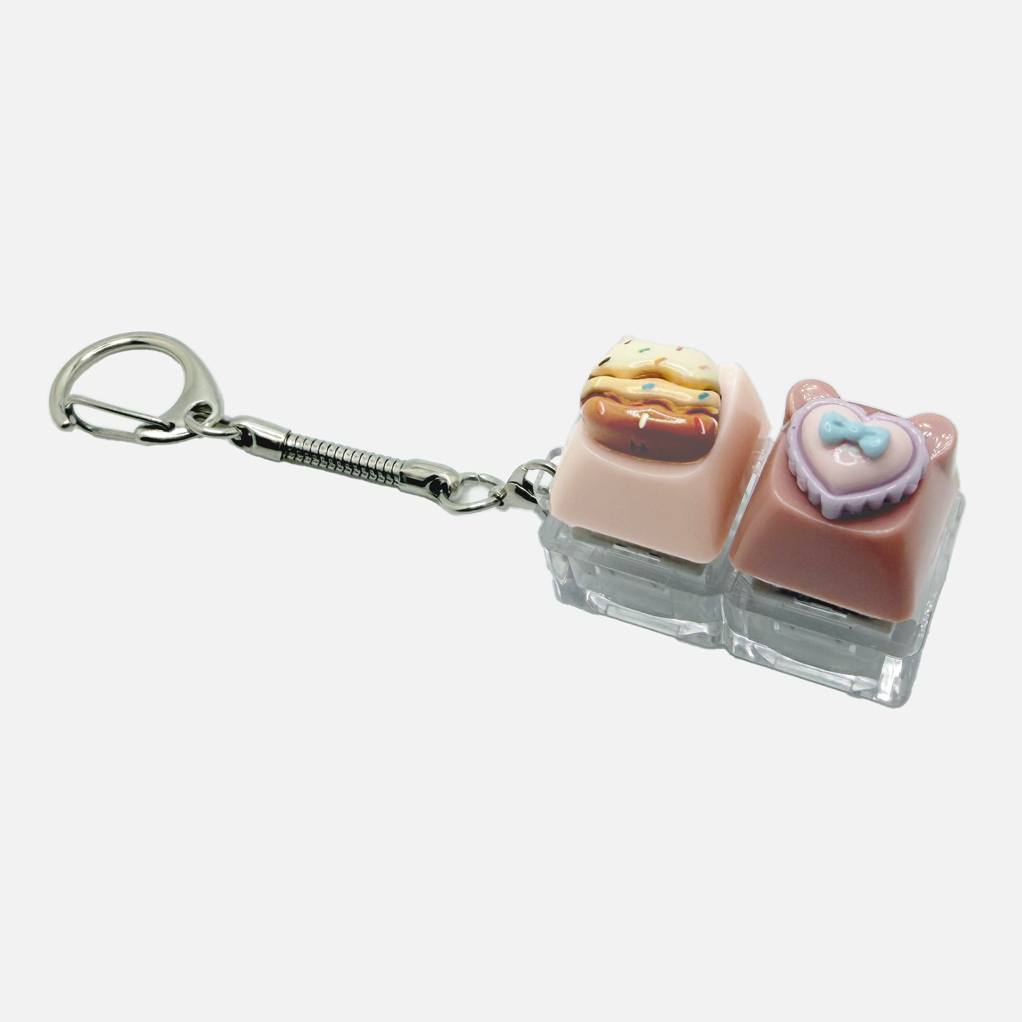 2 Keycap Keychain (Cupcake, Heart Cake)