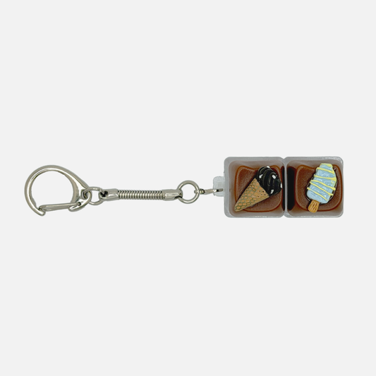 2 Keycap Keychain (Ice Cream, Popsicle)