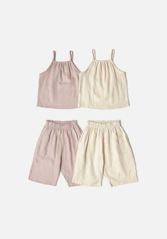 Linen Blend Tank Set