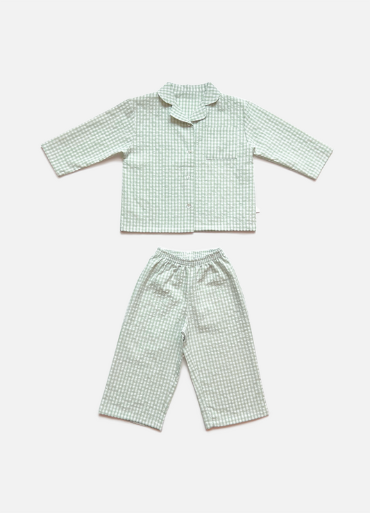 Mint Gingham Set