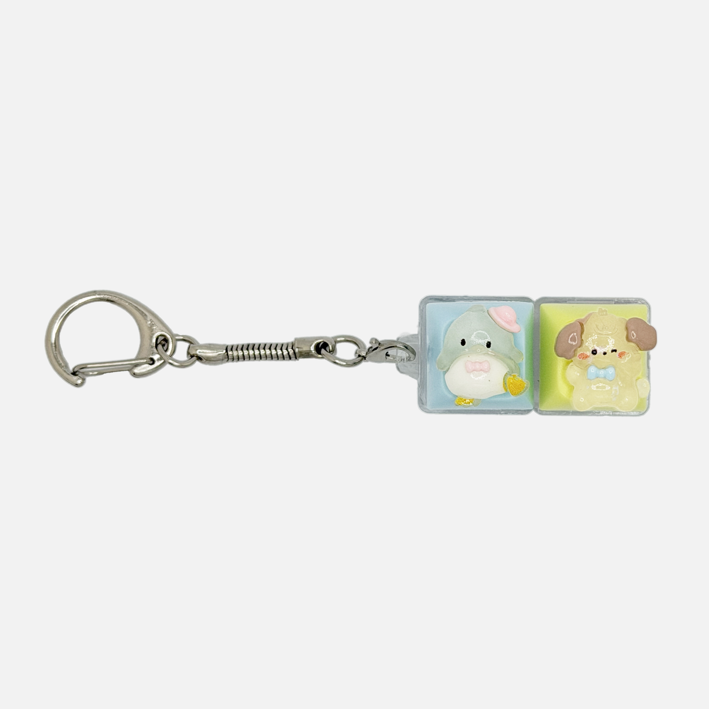 2 Keycap Keychain (Penguin, Dog)